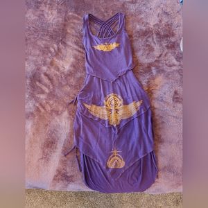 Purple and gold Goddess dress